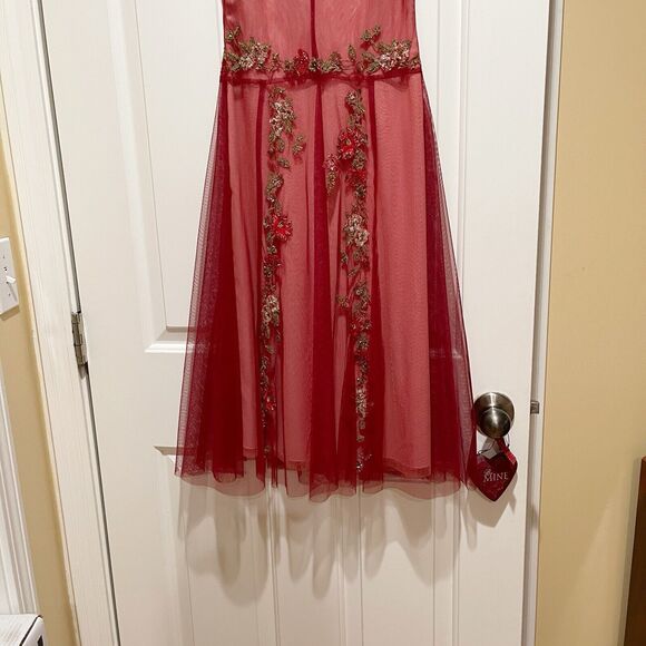 Vintage Y2K BCBG MaxAzria Princess Fairy Dress Womens Size 2 Tulle Mesh Sequins - Picture 6 of 15